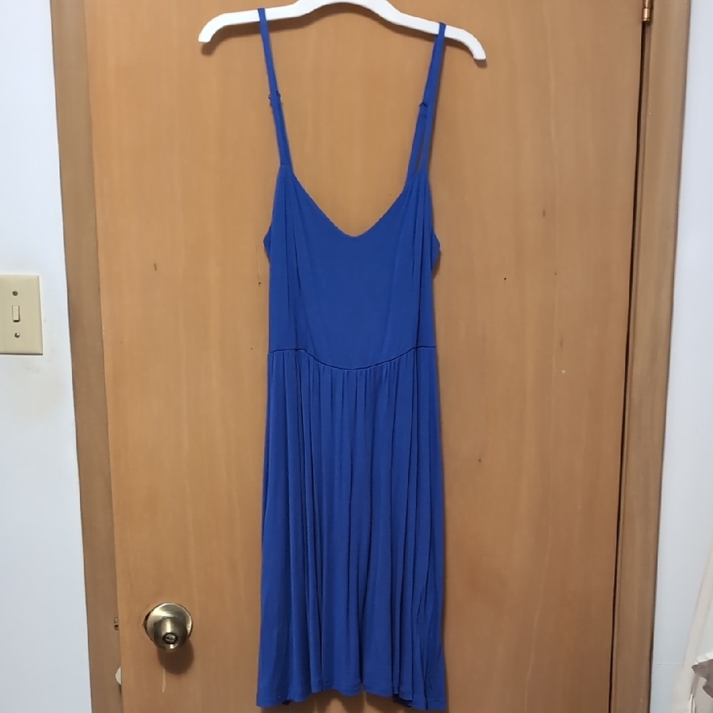 Blue Spaghetti Strap Dress